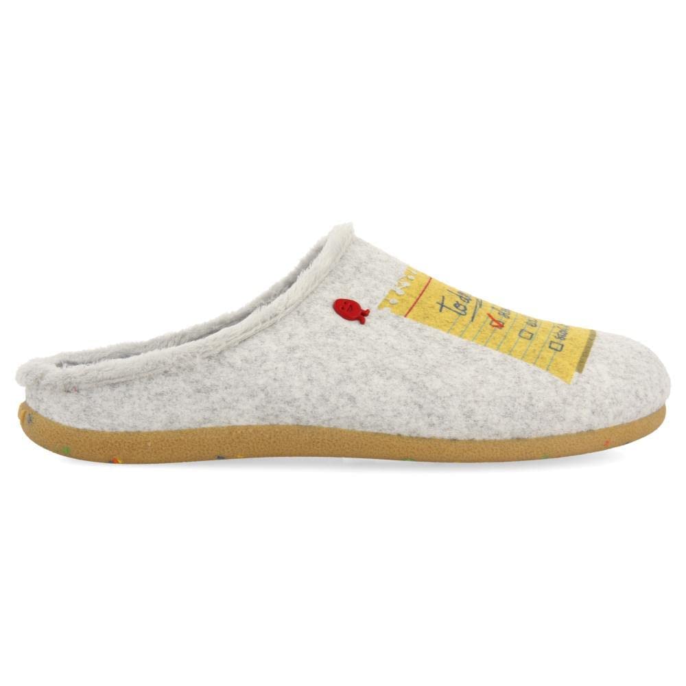 HOT POTATOES Men's Finglas Slipper, Grey, 11.5 UK