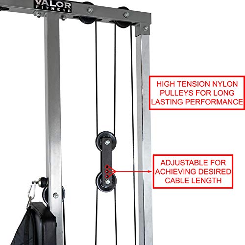 Valor Fitness CB-12 Lat Pulldown Machine, Low Row Machine, Cable Curl Bar, and Ab Machine Home Gym Equipment