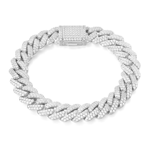 Pulsera Iced Out Cuban Link 12mm para Hombre y Mujer miniatura 1