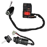 JDLLONG Kill/Light/Hi/Low/Starter Switch for Honda ATC250 250SX 1985 1986 1987 with Ignition Key Switch