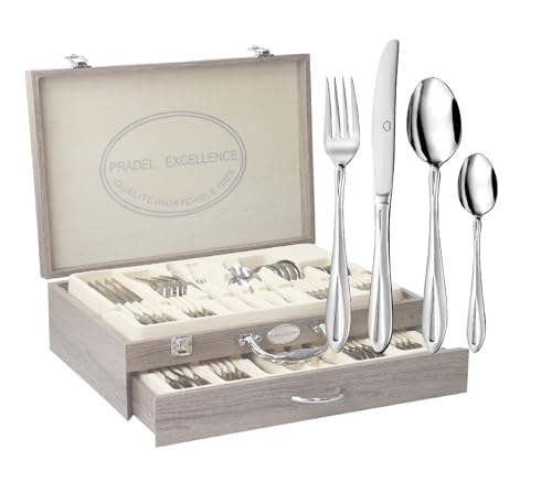 Pradel Excellence - D570-48 - Ménagère de 48 Pièces dans Coffret Noir
