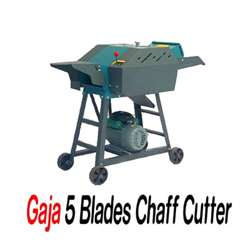 Image of GAJA Electric 5 Blades Chaff Cutter | Grass Cutting Machine for Cow with 3HP Motor |Cutting Size 18mm| Heavy Duty Machine |Advanced Technology with 5 Blades