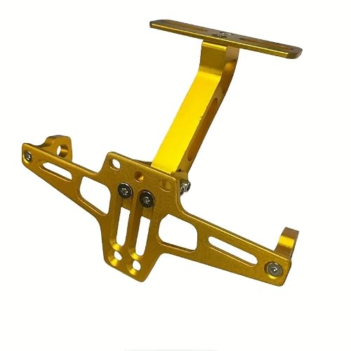 R-timer Motorcycle Number Plate Holder for BMW K 1300 S, Tail Tidy Registration Bracket CNC Aluminium Adjustable Angle Fender Eliminator Upgrade,Yellow