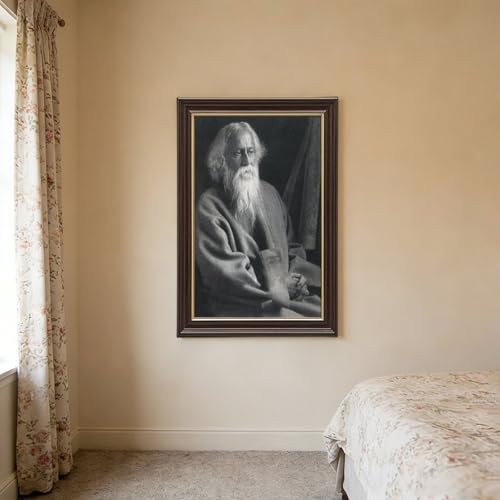 Impression sur toile Rabindranath Tagore tableau mural de bureau 61x91 cm