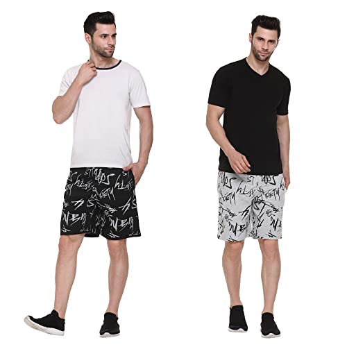 Image of Men's Cotton Sports Shorts with Zipper Pocket (Pack of 2)