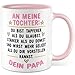 Papa Tochter Tasse Geschenk Kaffeetasse Vater Geschenkidee Motivations-Spruch Kaffee-Becher Inspiration Geburtstag Weihnachten Kind M&auml;dchen