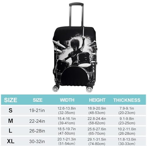 Drummer Luggage Cover Elastic Suitcase Protector Case Anti-Scratch Washable Baggage Covers Protector For Traveling, Aircraft Consignment S2