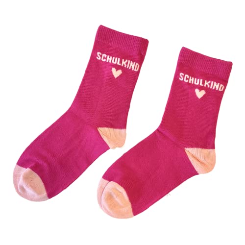 EINSCHULUNG Schulkind Socken GESCHENK für die Schultüte pink