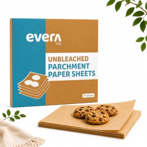 Image of Pack of 50 Bake & Wrap Sheets (30x30cm)|Butter Paper Roll Alternate Parchment|Unbleached Non-Stick Baking Paper Squares Baking Sheets for Oven, Air Fryer & Food Wrapping|Equal to 15 m