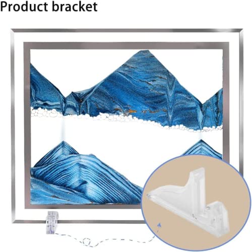 Image of NYRWANA Moving Sand Art Picture Glass Liquid Wall Painting 3D Deep Sea Sandscape Natural Landscape in Motion Display Flowing Sand Frame Relaxing Home Decor (12 inch, Blue)