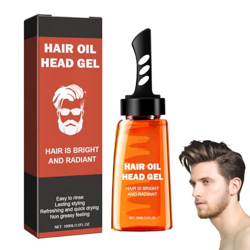 Gel Modellante per Capelli Uomo Con Pettine, Cera Lucida, Spray Fluffy Hair - Tenuta Forte, Azione Idratante e Fortificante, 100ml