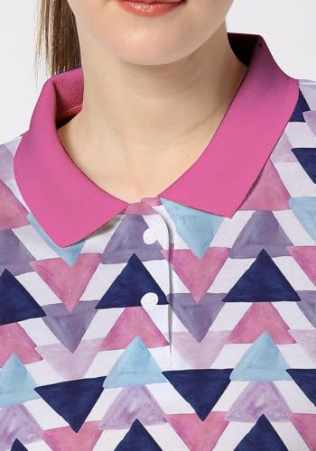 Image of Wear Your Opinion Women's All Over Printed Polo Collar Neck T-Shirt