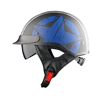 half helmet with retractable visor