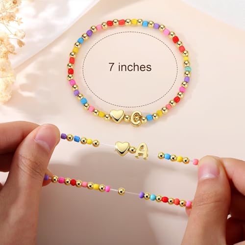 Turandoss Initial Bracelet Jewelry Gifts, Colorful Beaded Letter B Bracelet by Turandoss - Used condition - Image 6