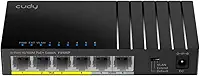 Switch PoE+ FS106P de 6 Portas (4 PoE + 2 Uplink), 36W, Modo Extend 250m, VLAN e Watchdog de Hardware, Bivolt, Gabinete Compacto para Câmeras IP e Pontos de Acesso