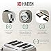 Haden 12 Cup Programmable Drip Coffee Maker Coffee Machine Bundled with Dorset 4 Slice Wide Slot Stainless Steel Toaster, Putty & Chrome