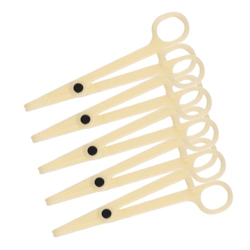 VALICLUD 5 Stück Teiliges Einweg piercing zangen aus Kunststoff Runde Klemmen Professionelle Sterilisierte Piercing forceps für Lippen Nase Bauchnabel Augenbrauen Einfaches Schmerzarmes