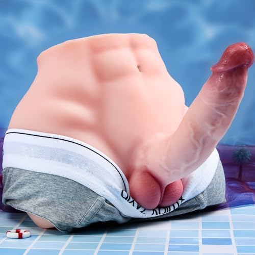 9.6LB Torso Sex Doll Male Masturbator with Realistic Dildo and Tight Anal, Realistic Butt masturbator with Tight Ass Cheeks, UNINHIBIBY Adult Unisex Sex Toy for Men Masturbation
