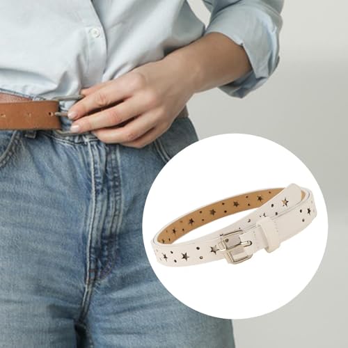 Women Skinny Belt Adjustable Artifical Leather for Trousers Pants Casual Outings3