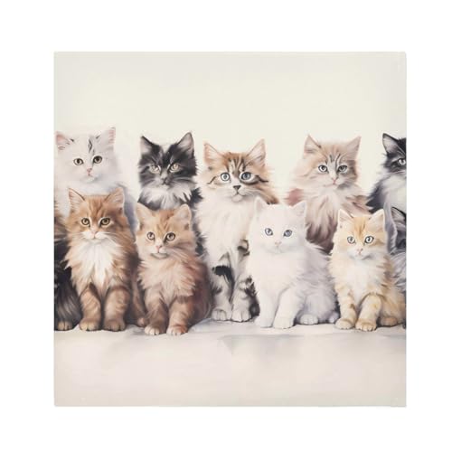 Servilletas de Tela Cats 6 unidades 20 x 20 pulgadas miniatura 1