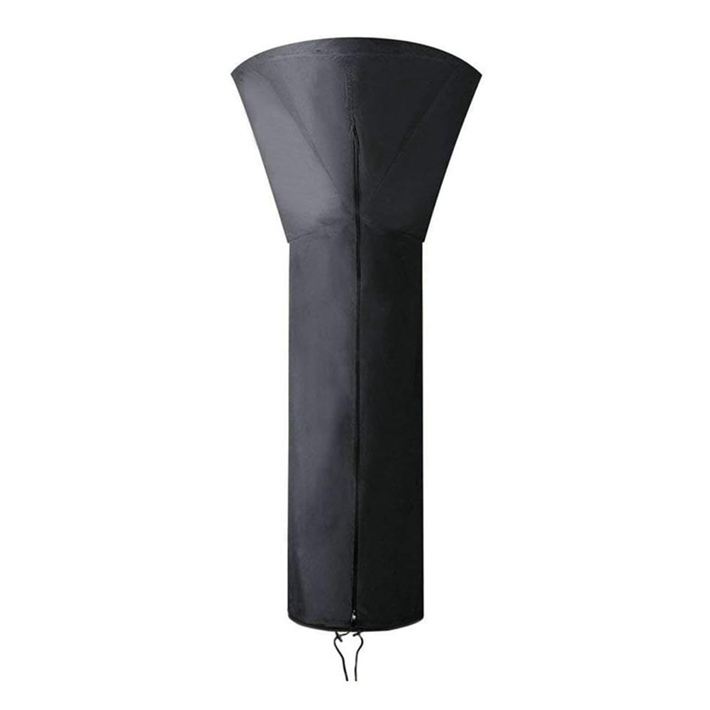 Mecerypt Black Patio Heater Covers With Zipper And Air Vent,Waterproof,Dustproof,Wind-,Uv- Snow- 226X91x54cm Easy Install