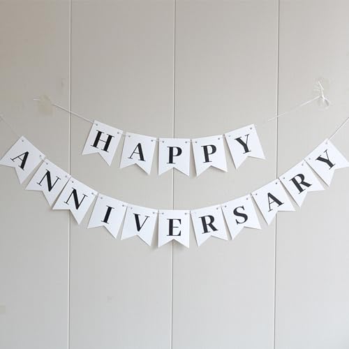 Image of Happy Anniversary Banner,Valentines Day Wedding,Love Party and Background Indoor Outdoor Decorations