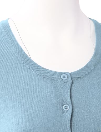 Image of Allsense Women's Long-Sleeve Crewneck Cardigan | Classic Button Down Sweater, Soft Fine Knit, Lightweight