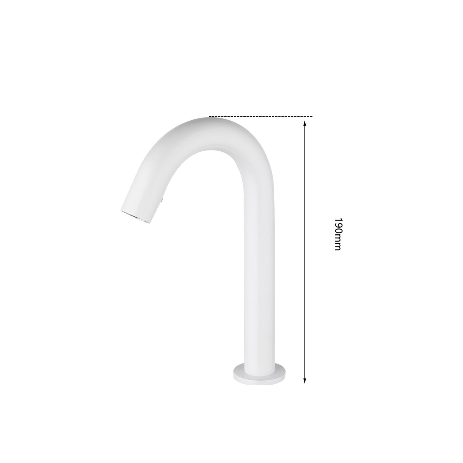 Automatyczna bateria elektroniczna z czujnikiem, baterie bezdotykowe, baterie bezdotykowe do umywalki łazienkowej, baterie mieszające 33 cm (biały 19 cm)