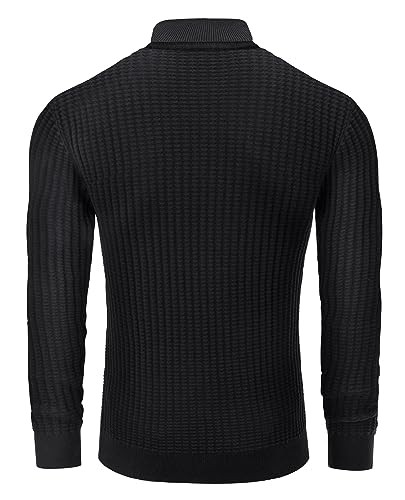 Men's Turtleneck Sweater Slim Fit Turtle Neck Sweater for Men Long Sleeve Pullover Sweater Thermal Sweater2