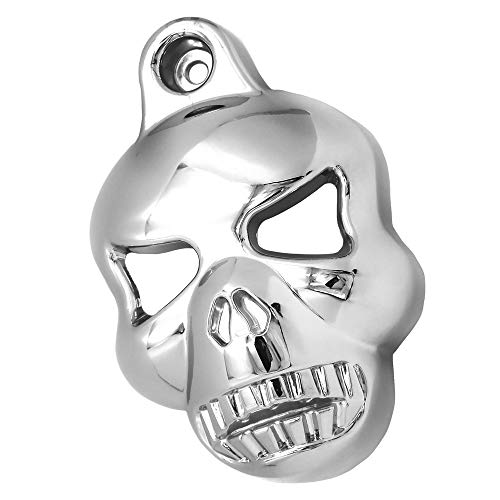 Httmt Mt246-005- Chrome Skull Horn Cover Compatible With Harley Big Twins V-Rods Stock Cowbell 1992-2020 #TOP3