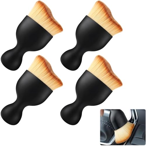 4 Stück Autowaschbürste, Staubpinsel, Pinsel Autoreinigung, Car Innenraum Staubkehrende Weiche Bürste, Auto Pinsel Innenraum, Auto Bürste, Auto Pinsel, Car Detailing, Autobürste, Auto Reinigungsbürste