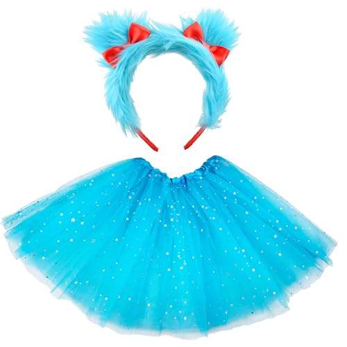 Disfraz infantil azul para niñas con accesorios miniatura 4