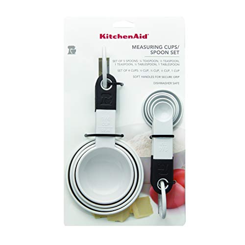 Kitchenaid 9-Piece Measuring Cups And Spoons Set, White #TOP2