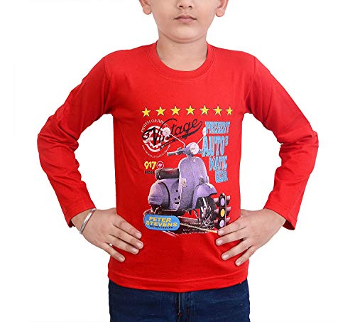 Image of Devil Boys Full Sleeves Printed and Colour Cotton Tshirt Combo - Pack of 3 (Multi)