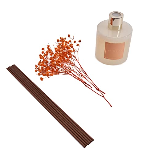 Image of Cocorrina Premium Reed Diffuser Set with Preserved Baby's Breath & Cotton Stick Coconut Lime | 6.7oz Scent Fragrance Oil Diffuser for Bedroom Bathroom Home Decor