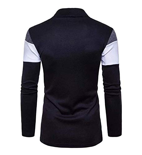 Casaco Trench Coat Jaqueta Estilo Quimono Slim (Azul/Vermelho, M)