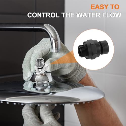 Rotule de douche QUARKZMAN en laiton solide noir, connecteur haut de gamme durable - 6
