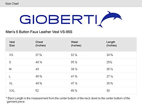 Gioberti Men's 5 Button Faux Suede Vest, Coffee, Large #TOP6