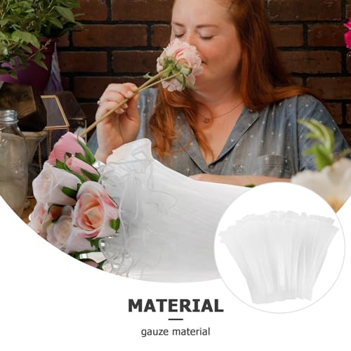EXCEART rollo decorativo de gasa para manualidades, tul arrugado para arreglos florales, decoraciones para fiestas y lazos para el cabello, suministros creativos para manualidades miniatura 3