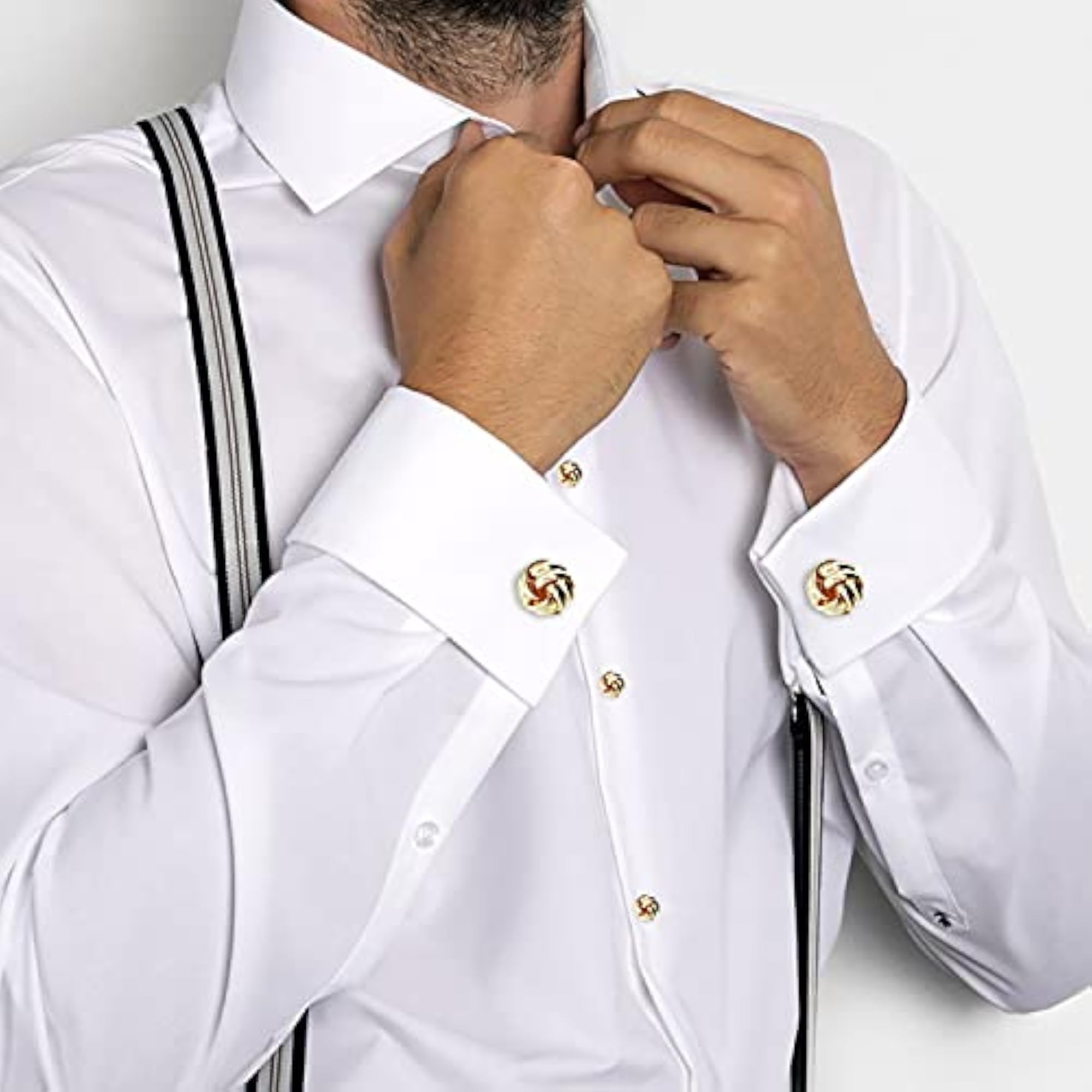 Flower Knot Cufflinks and Tuxedo Studs Set