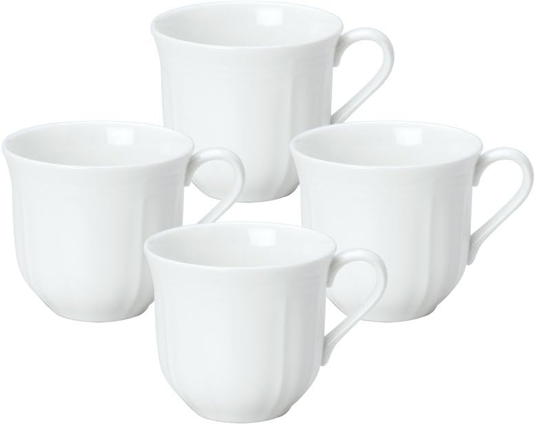 Mikasa Antique White Tea Cups, Set of 4 - White