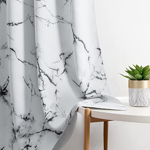 HOMEIDEAS Marble Blackout Curtains 52x84 2 Panels