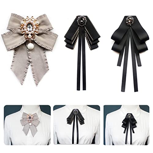 Broche de cou pré-nouée pour ajuster un col de chemise trop simple