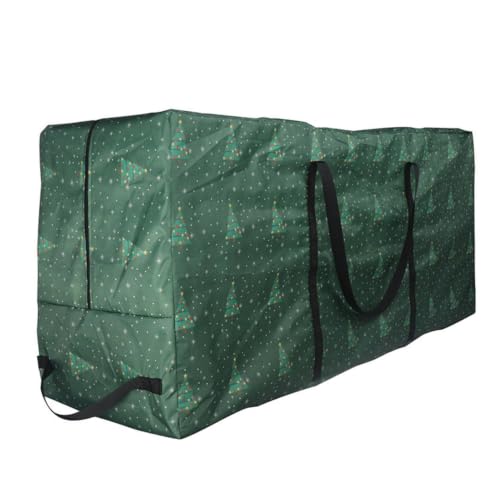 Bolsa de almacenamiento de Navidad impermeable con asas para árbol de Navidad artificial rojo 8