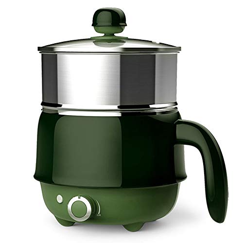 Xyanzi dianzhuguo Portable 1.2L multi-function mini electric skillet for student dormitory home cooking 涮 600W 250x200x266mm/9X7X10 inch dark green