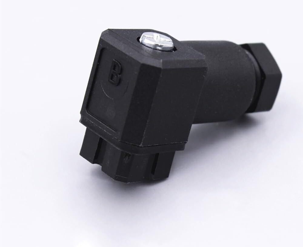 Żeńskie gniazdo zaworu elektromagnetycznego - kątowe 4-pinowe złącze zasilania z ochroną IP65, 50 V AC/DC