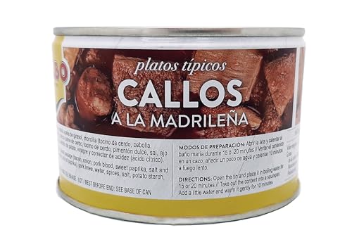 Albo Conserva de Callos a la Madrileña, Plato Preparado Sin Gluten, Lata 425 g