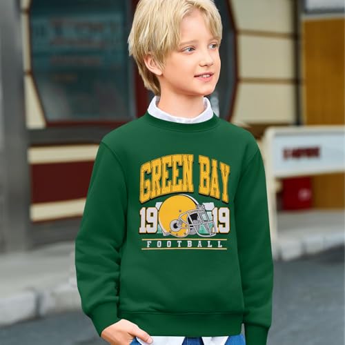 Image of Boys Girls Football Sweatshirt Vintage Bird Graphic Pullover Tops 5-14Y | Boys Girls Football Sweatshirt Kids Vintage Graphic Crewneck Hoodie Youth Game Day Pullover Shirts Long Sleeve Top