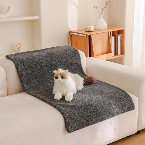 Tapis pour animaux pour canapé lit et cage de transport gris foncé S - 8
