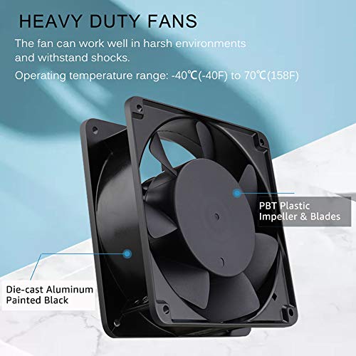 Gdstime Axial Fan 12038, 110V 120V Ac 120Mm Fan, Ventilation Exhaust Projects Cooling Fan #TOP5